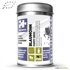 Organic whole Poppy seeds in spice jar - Naturteil