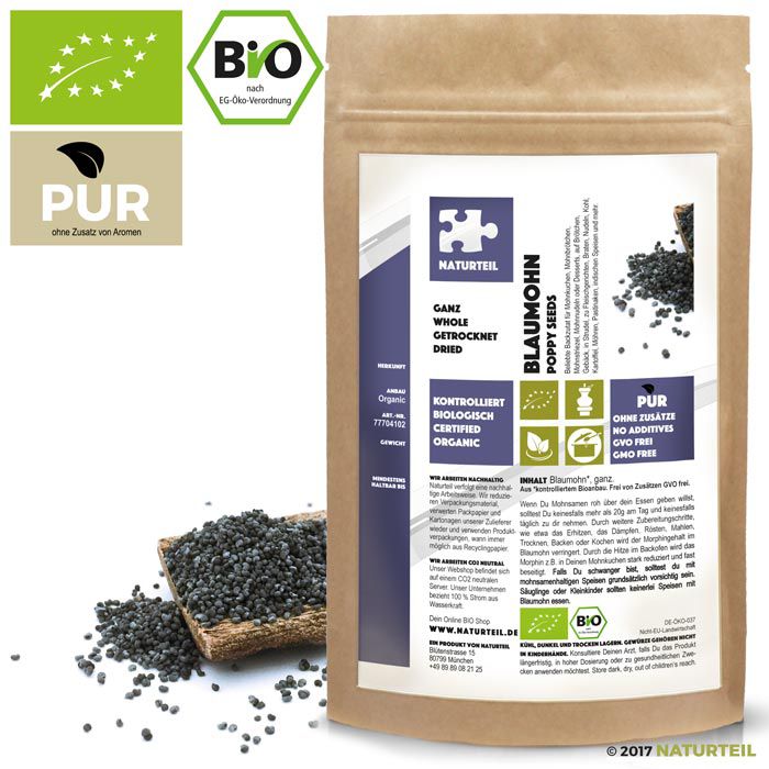 Organic whole Poppy seeds
