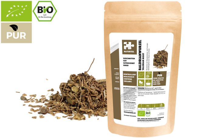 Bio Baldrianwurzel, geschnitten
