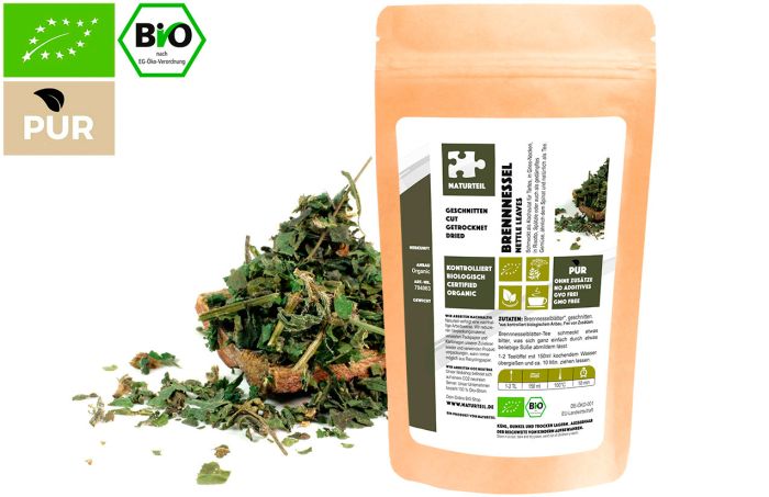 Bio Brennnesselblätter, geschnitten