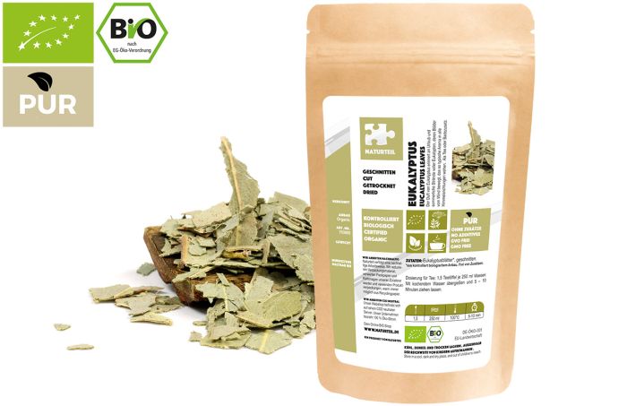 Bio Eukalyptusblätter geschnitten