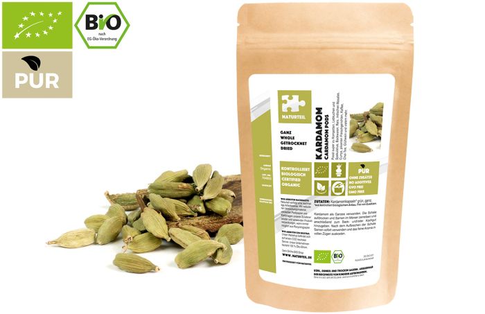 Bio Kardamom mit Schale, ganz