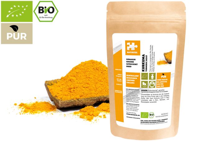 Bio Kurkumawurzel gemahlen