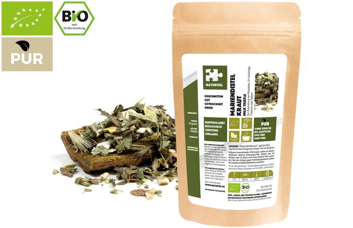Bio Mariendistelkraut, geschnitten
