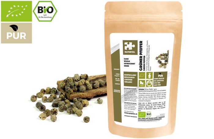 Bio Pfeffer grün, ganz