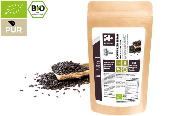 Bio Schwarzer Sesam, ganz ungeschält
