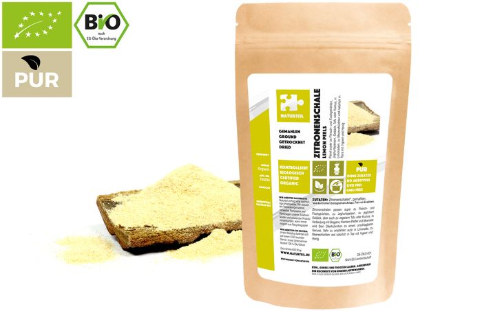 Bio Zitronenschalen, gemahlen