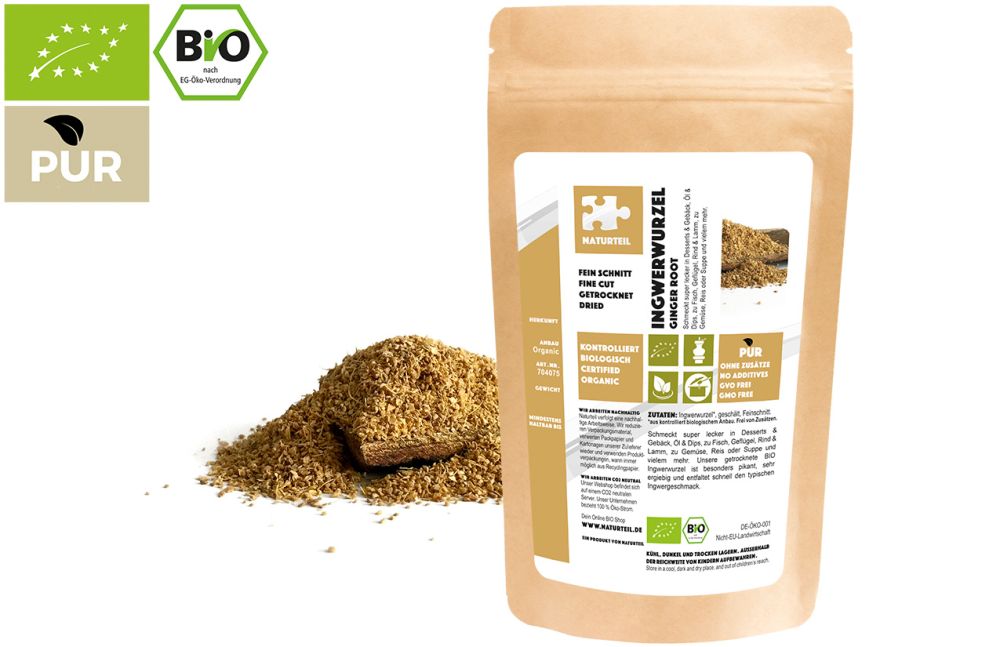 Bio Ingwer geschält Feinschnitt